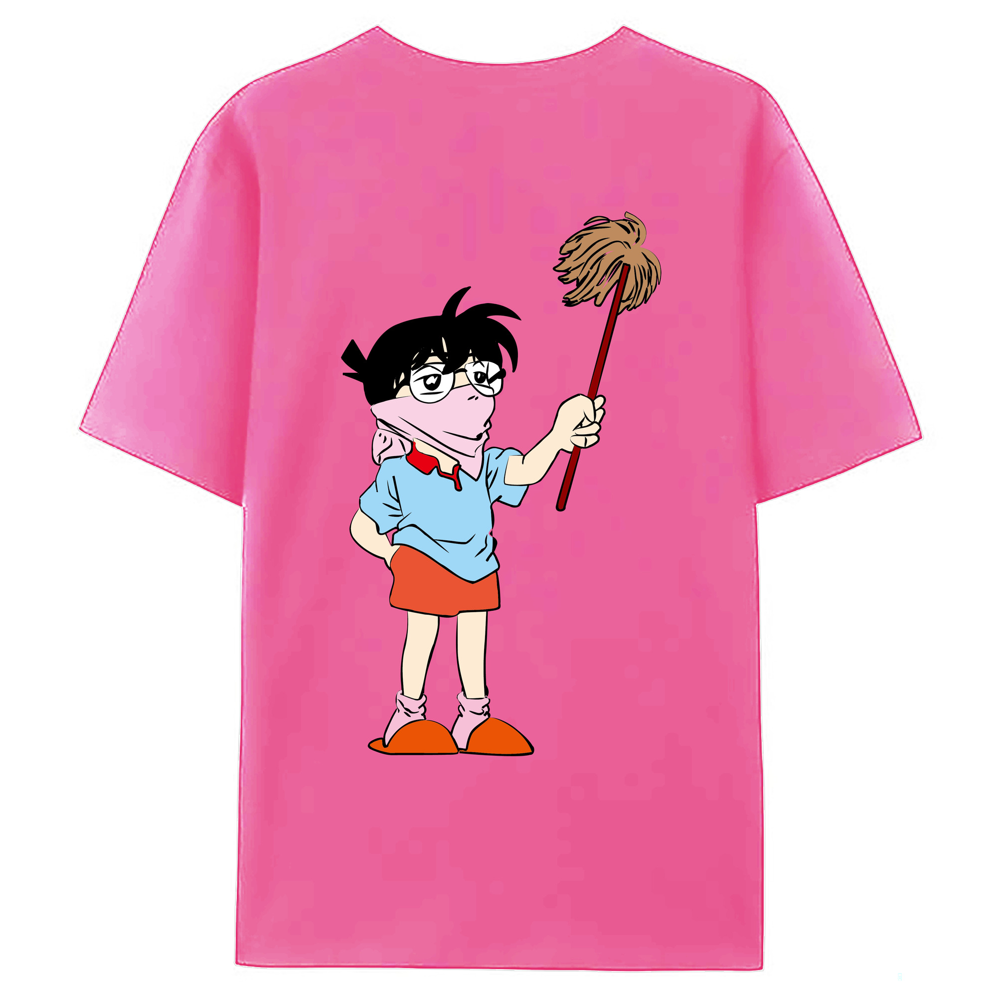 （画像用） 名探偵コナン 江戸川 コナン Detective Conan Conan Edogawa レディース半袖Tシャツ(バックプリント)